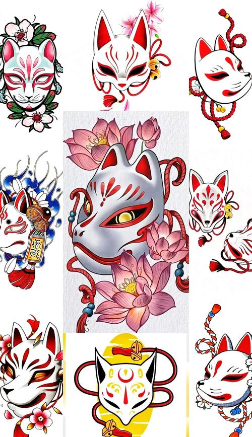 抖音狐狸面具的画法