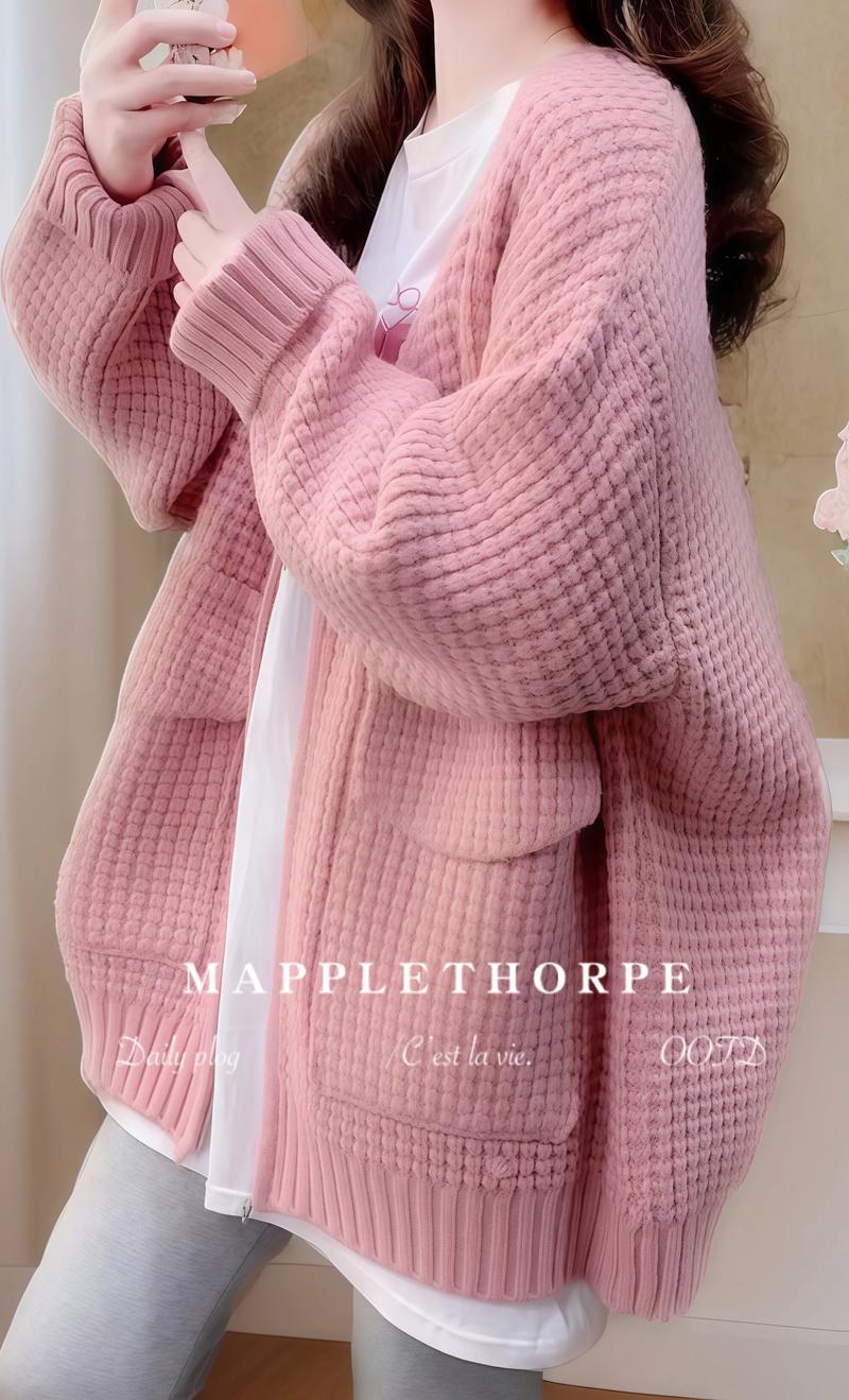 抖音粉色毛衣的姑娘